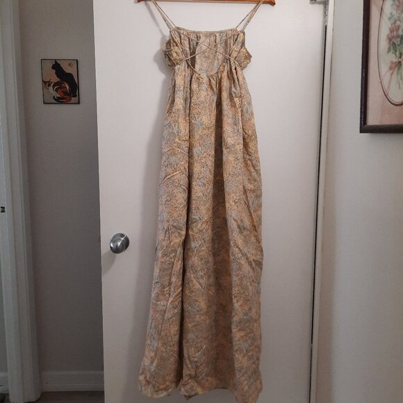 NWT H&M Cotton Floral Maxi Dress, Size XS - Picture 2 of 6